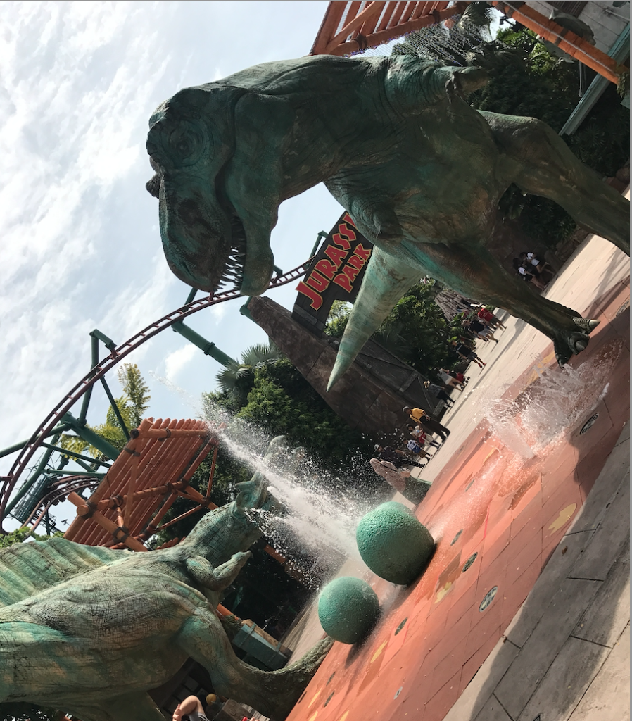 Jurassic Park Feature at Universal Studios Singapore. 